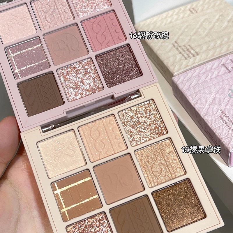 N327 Dikalu พาเลทอายแชโดว์ ชิมเมอร์ เนื้อแมตต์ เนื้อใยไหม สีสวย กันน้ํา ติดทนนาน 9 สี