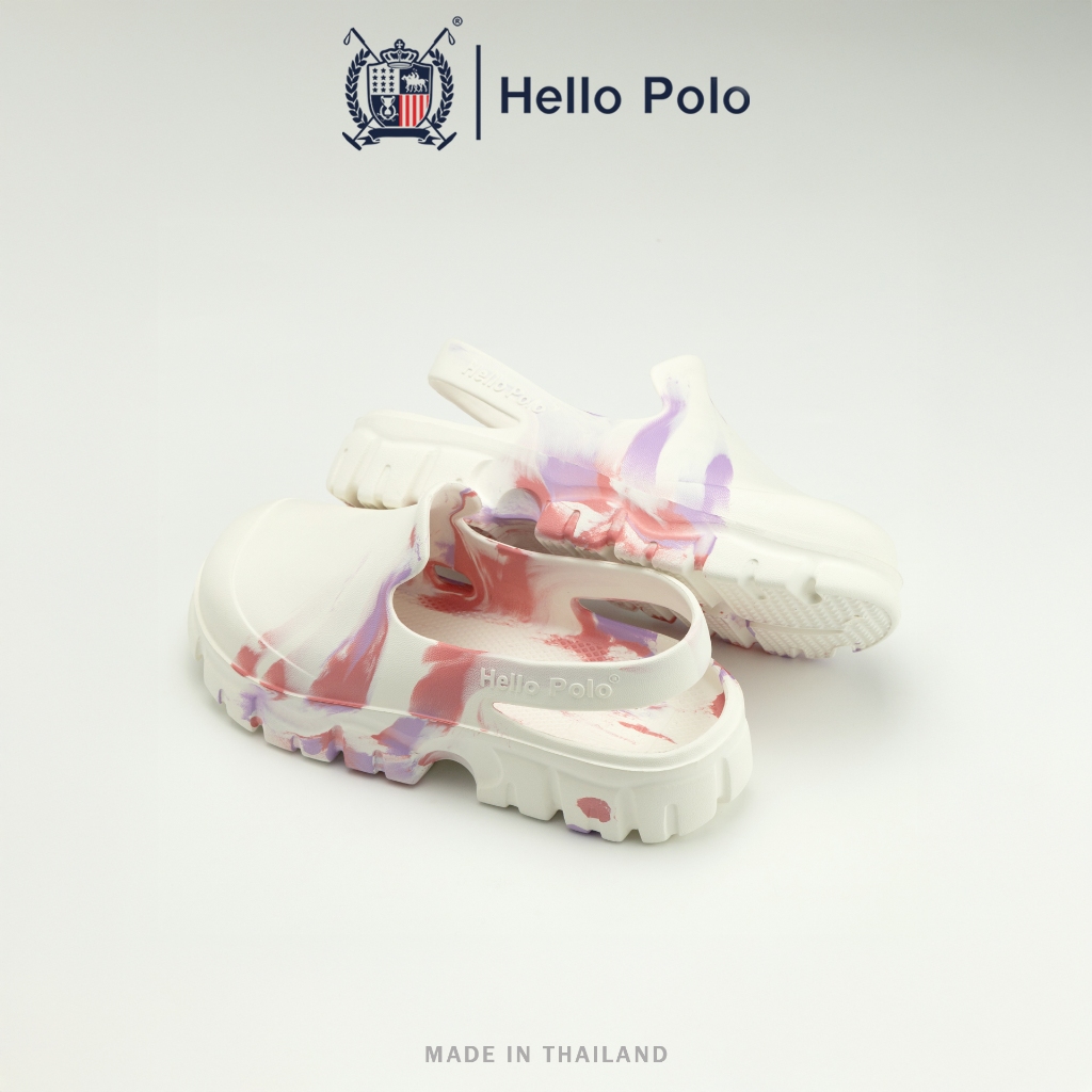 รองเท้า Hello Polo รองเท้ารัดส้น รุ่น HP8025 รองเท้าแฟชั่น สีทูโทน ลายมัดย้อม กันน้ำ กันลื่น ฤดูร้อน ราคา ถูกที่สุด ดีลบีเคเค แกลเลอรีภาพที่ 7