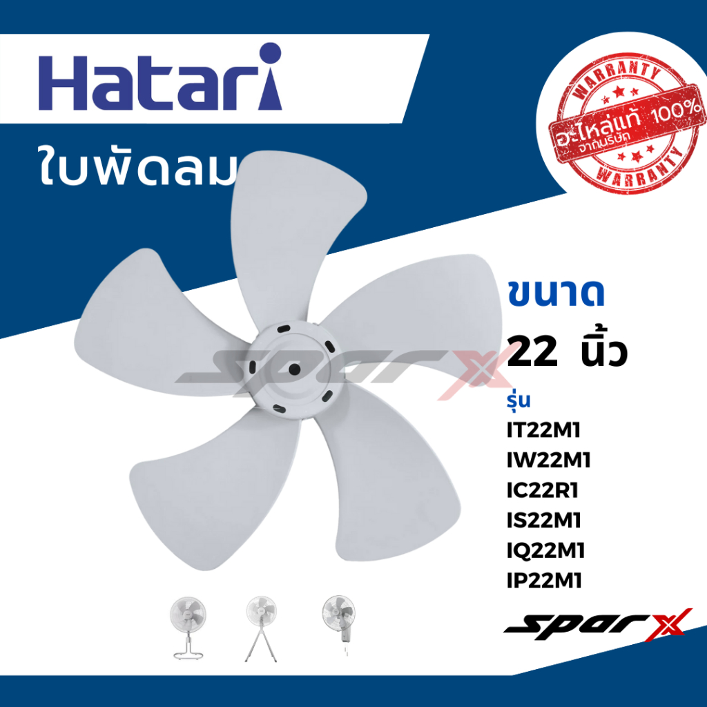 Hatari ใบพัดลม อะไหล่พัดลม 18/22/25 นิ้ว