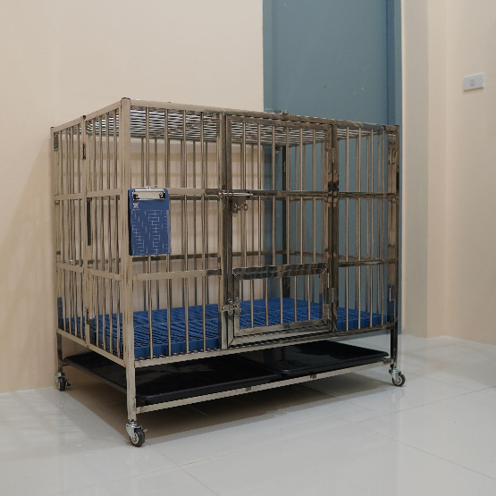 Pawradise  กรงสแตนเลส 202 รุ่นท่อกลม Size L (พับได้) ขนาด : 108 x 70 x 97 cm. - รูปที่ 6