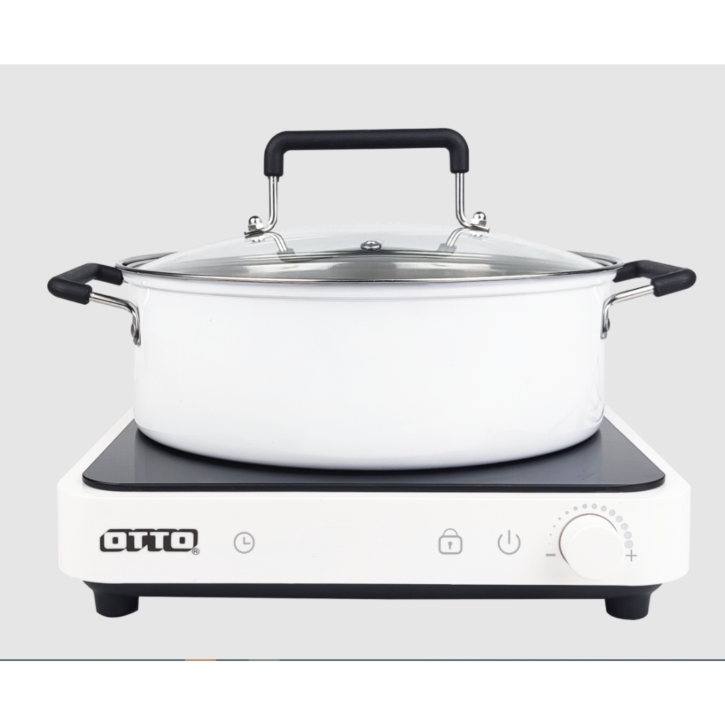 ออตโต้ ชุด เตาแม่เหล็กไฟฟ้า พร้อม หม้อสแตนเลส OTTO GI-825A