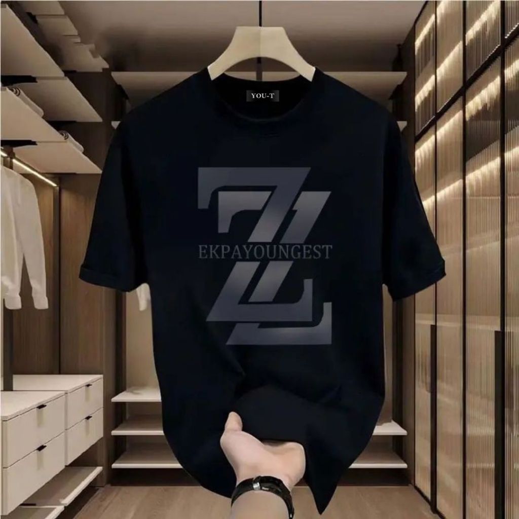 Y-T👕เสื้อยืดชาย เสื้อยืด oversize ผ้าฝ้าย100% ไม่ต้องรีดผ้า สวมใส่สบาย วินเทจ ผ้านิ่ม ลาย "EKPAYOUNGEST" แนวสตรีท