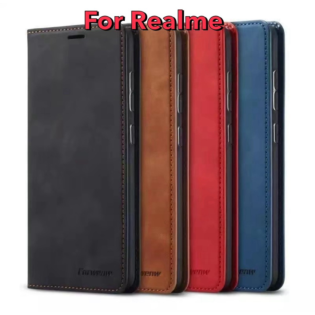 ส่งจากไทย เคสฝาพับ เคสสำหรับ For Realme 14 5G 14T 14Pro 14X 13.12 12X 12ProPlus C75 C75X Case เคสตั้งได้ ซองเปิด ปิด