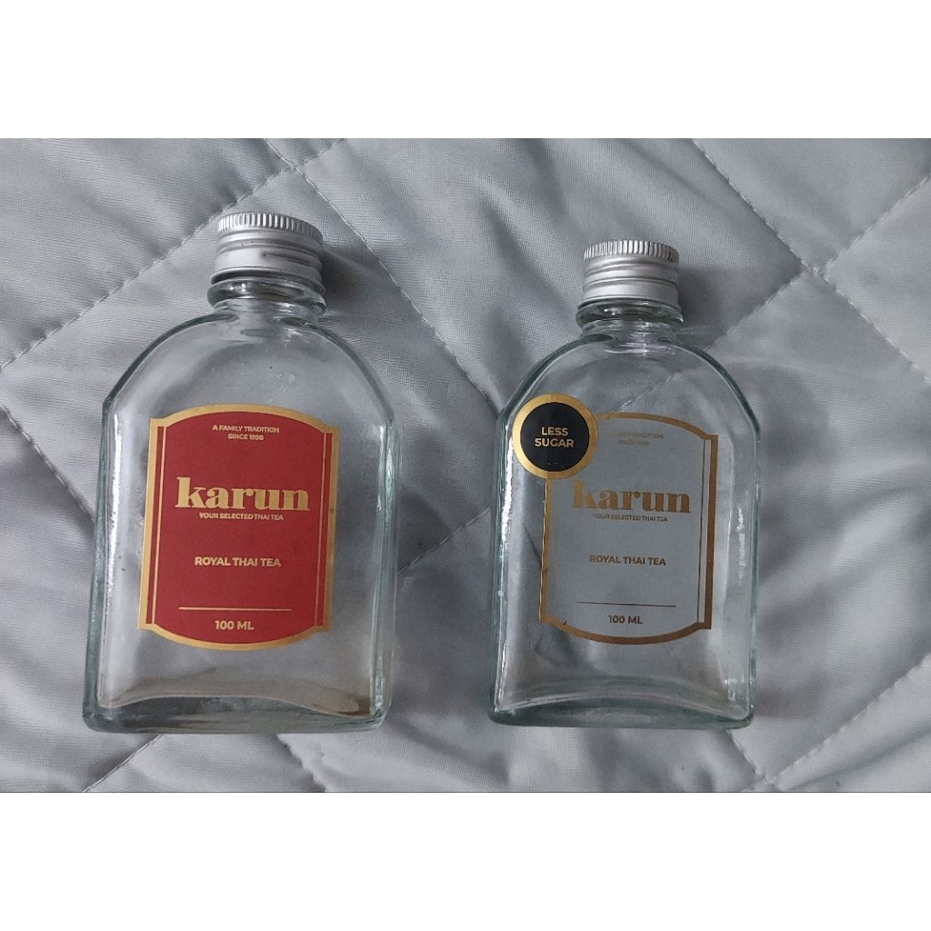 (มือสอง)ขวดแบนพอช KARUN ขวดเปล่า ขายเหมา2 ขวด