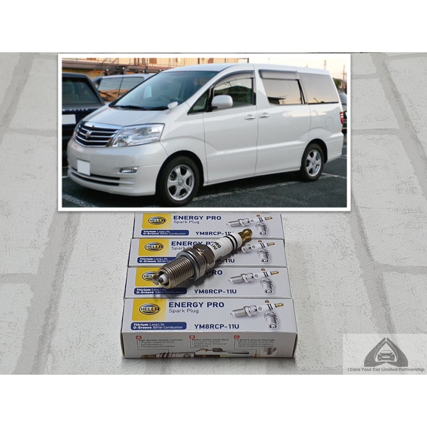 หัวเทียน Toyota Alphard ANH10 ( 2002 - 2007 ) ชุด 4 หัว / 6 หัว ชนิดยิธเทรียม ระยะการใช้งาน 40,000 ก
