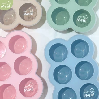 BabyMeal บล็อคซิลิโคน 6 ช่อง สำหรับแช่แข็งอาหารพร้อมฝาปิด | Silicone Freezer Tray BPA FREE