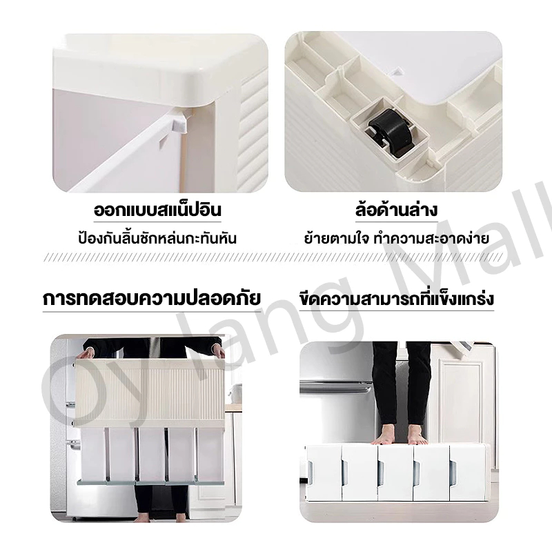 Tidy ตู้เก็บของแบบลิ้นชักตามซอก 🔥โปรโมชั่นจำกัดเวลา🔥 กล่องจัดเก็บอเนกประสงค์ ของมีล้อเลื่อน ประหยัดพื้นที่ กันน้ำกันฝุ่น รูปที่ 2