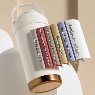 【Onda】ใหญ่ความจุ แก้วน้ำเซรามิก ขนาด 750ml สำหรับเครื่องดื่มร้อน-เย็น ฝา 3in1 พร้อมหลอดแก้ว แก้วเยติ
