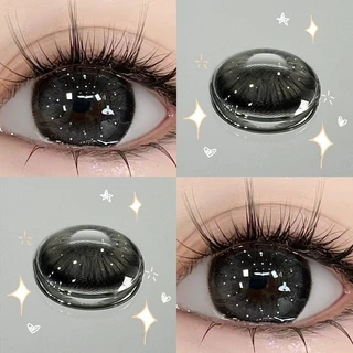 MIDROO [-0.00~-6.00]【COD】คอนแทคเลนส์รายเดือนสีดำ คอนแทคเลนส์ 🌑 Grey/ Black🌑กรองแสงขนาดมินิ-14.5mm