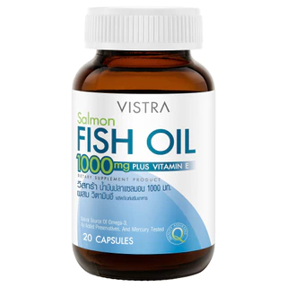 VISTRA - Salmon Fish Oil 20 Caps วิสทร้า น้ำมันปลาแซลมอน 1000 มก.