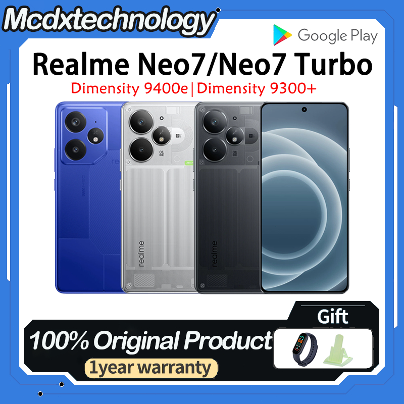 Realme Neo 7 Turbo Dimensity 9400e 7200mAh 100W Realme Neo7 Dimensity 9300+ 7000mAh 80W (Support Google Play&Thai)