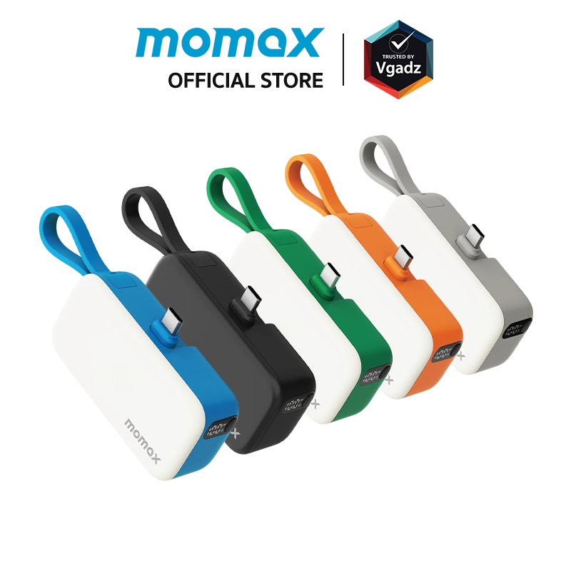 Momax - พาวเวอร์แบงค์ความจุ 5000 mAh หัวชาร์จ USB-C / หัวชาร์จ Lightning รุ่น 1-Power Mini