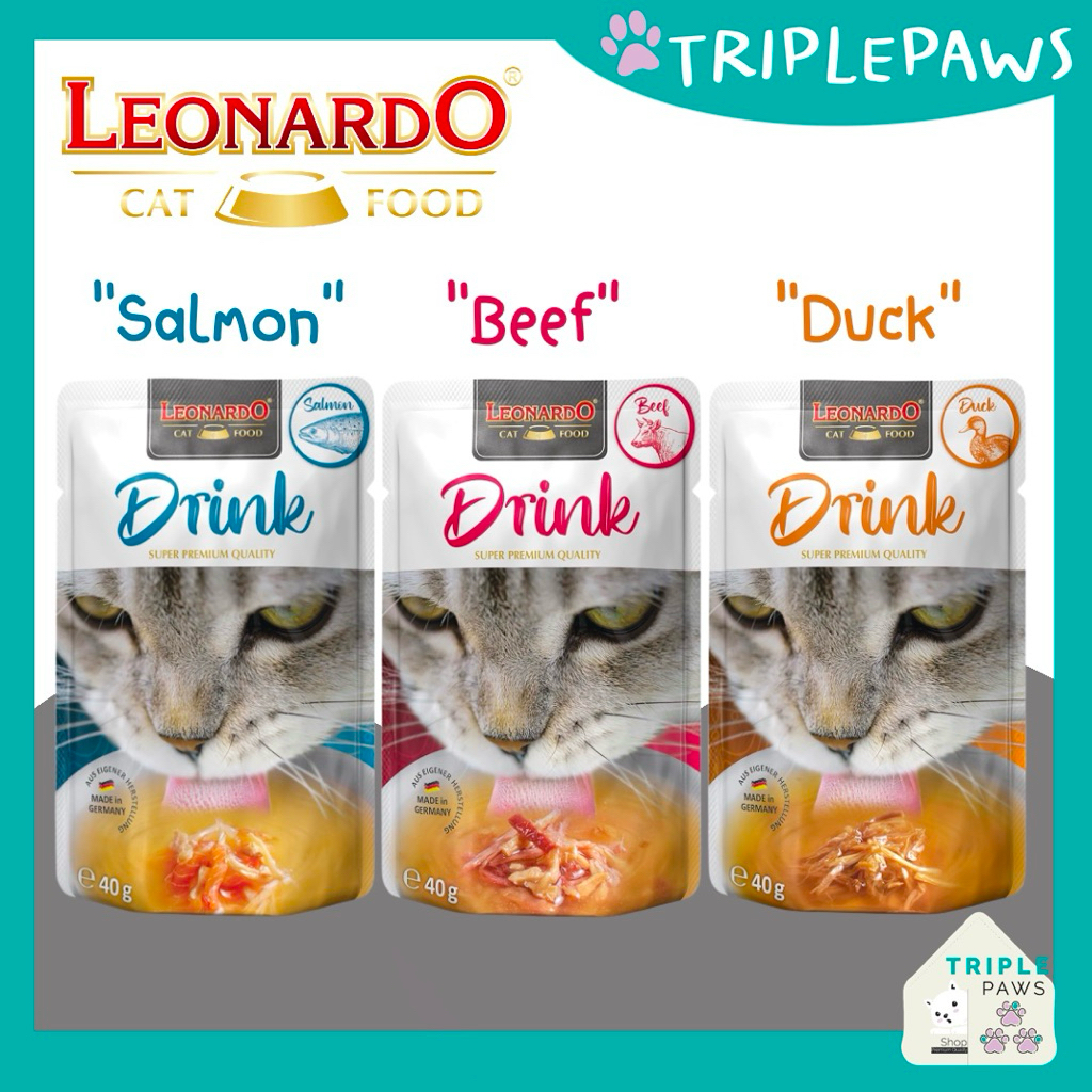 (พร้อมส่ง) ซุป Leonardo Cat drinks สำหรับแมว ขนาด 40g