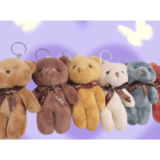 🔥ใหม่ มี 30สี พวงกุญแจหมีตุ๊กตาใหม่ ขายปลีกและส่ง 12.5 cm New boll bear keychain RTX