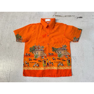 เสื้อวัฒนธรรม เสื้อพื้นเมือง เสื้อผ้าไทย ลายกราบไหว้ มีเด็กและผู้ใหญ่ ลายไทย เนื้อผ้าใส่สบาย ไม่ร้อน
