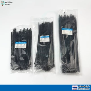 สายรัดไนล่อน เคเบิ้ลไทร์ Nylon Plastic อย่างหนา 100 ชิ้น/แพ็ค