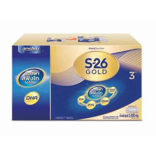 นมผง S-26 GOLD 3™ (3500g) นมผง เอส-26® โกลด์ 3 ผสมแอลฟา สฟิงโกไมอีลิน สูตร 3 (3,500 กรัม) x2 กล่อง