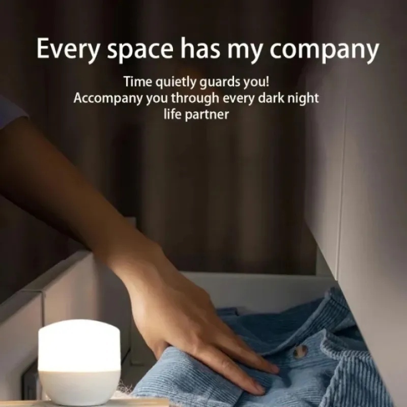 โคมไฟกลางคืน LED ถนอมสายตา เซ็ต5ชิ้น ขนาดเล็ก ชาร์จ USB แบบพกพา สีขาว สําหรับอ่านหนังสือ 1W 5V รุ่น：L12 - รูปที่ 3