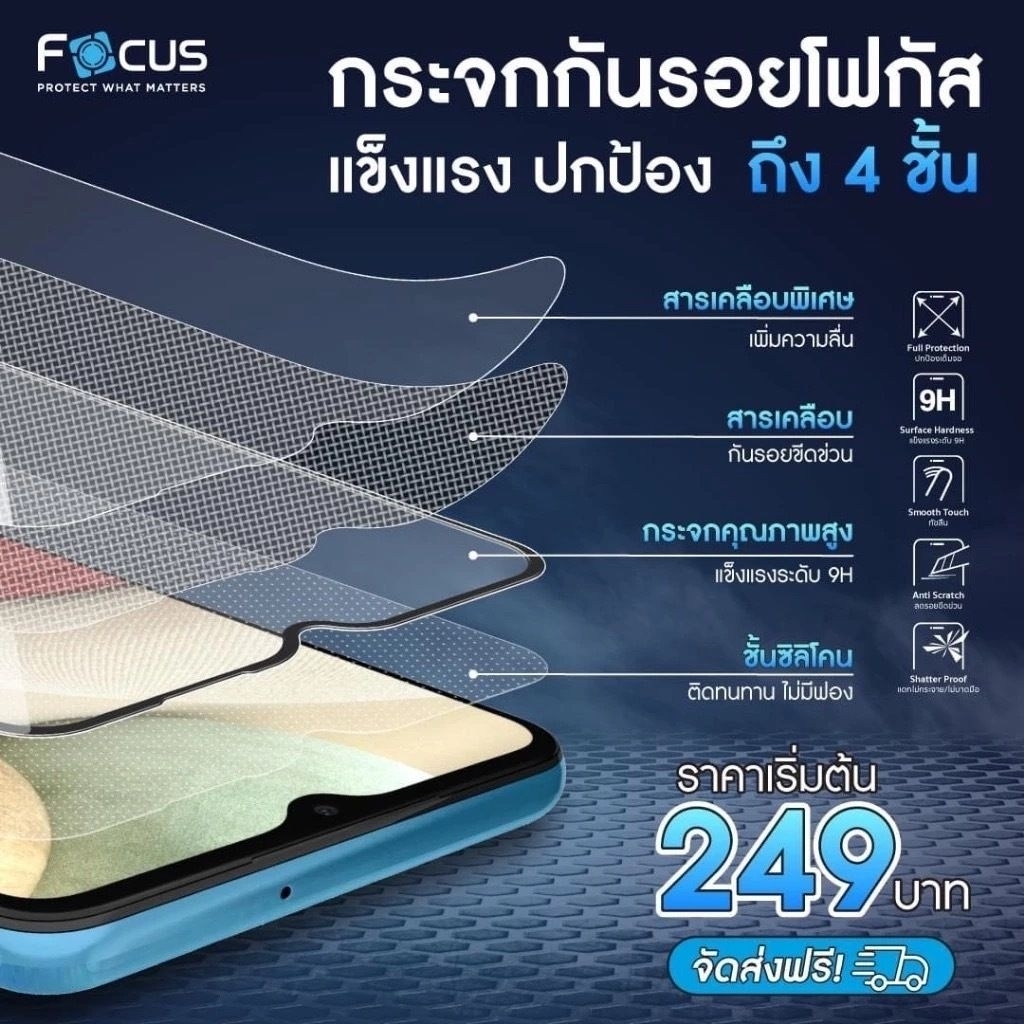 Focus ​ฟิล์ม​กระจกใส สำหรับRedmi A5 แถม​ฟิล์ม​ด้านหลัง ราคา ถูกที่สุด ดีลบีเคเค แกลเลอรีภาพที่ 2