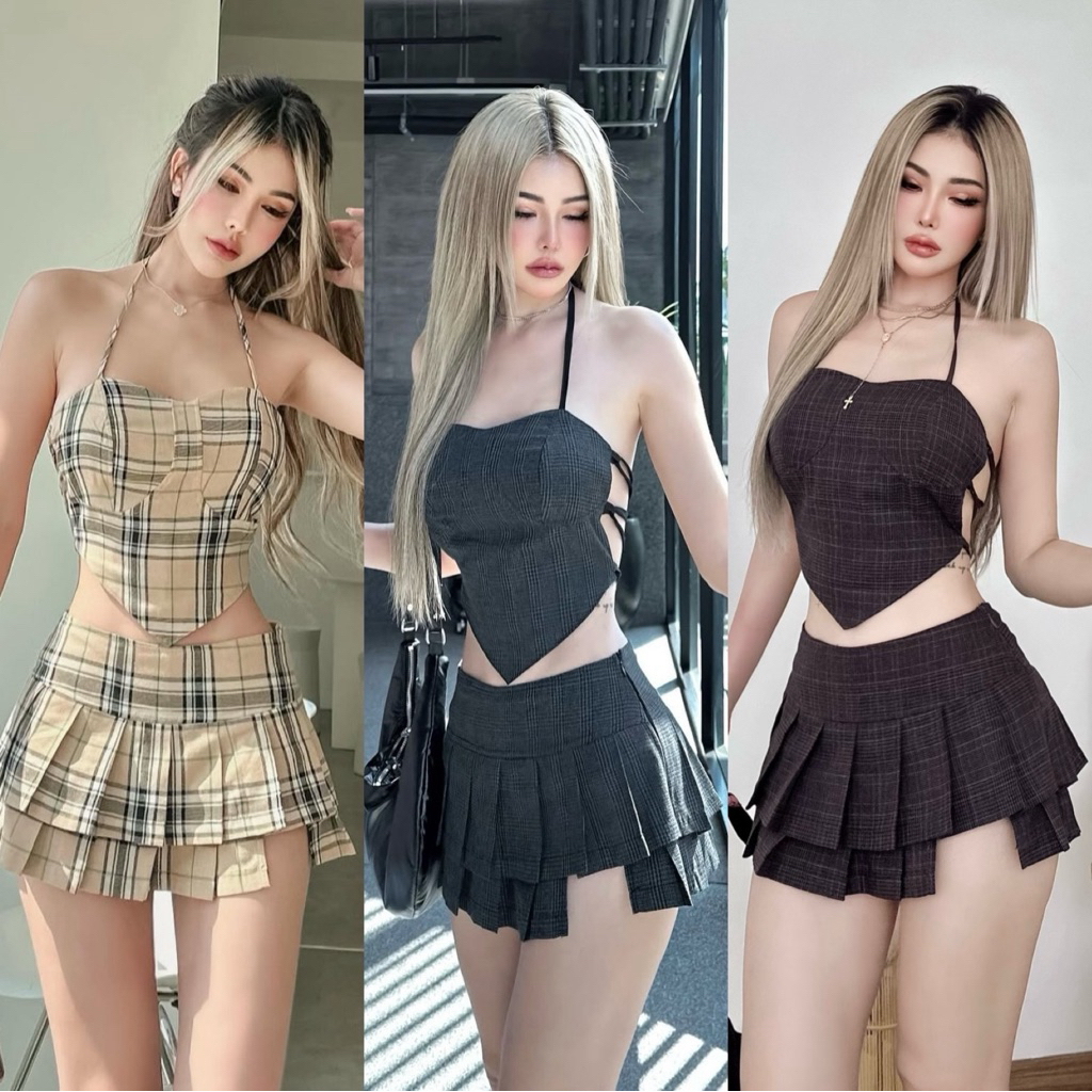 HH653🤎 Cinnamon Skirt Set (720.-)