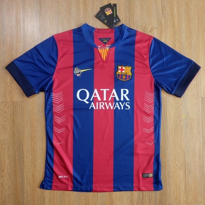 เสื้อบาร์เซโลน่า ย้อนยุค ทีมเหย้า ปี 2015/16 เกรด AAA Barcelona Retro Home 2015/16 บาร์ซ่า