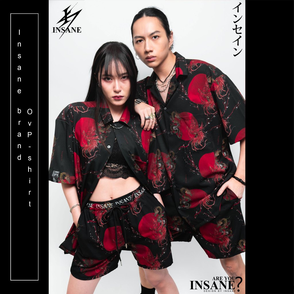 KAMI DUO :DRGNxPHNX: เสื้อเชิ้ตโอเวอร์ไซส์/shirtoversize/oversize