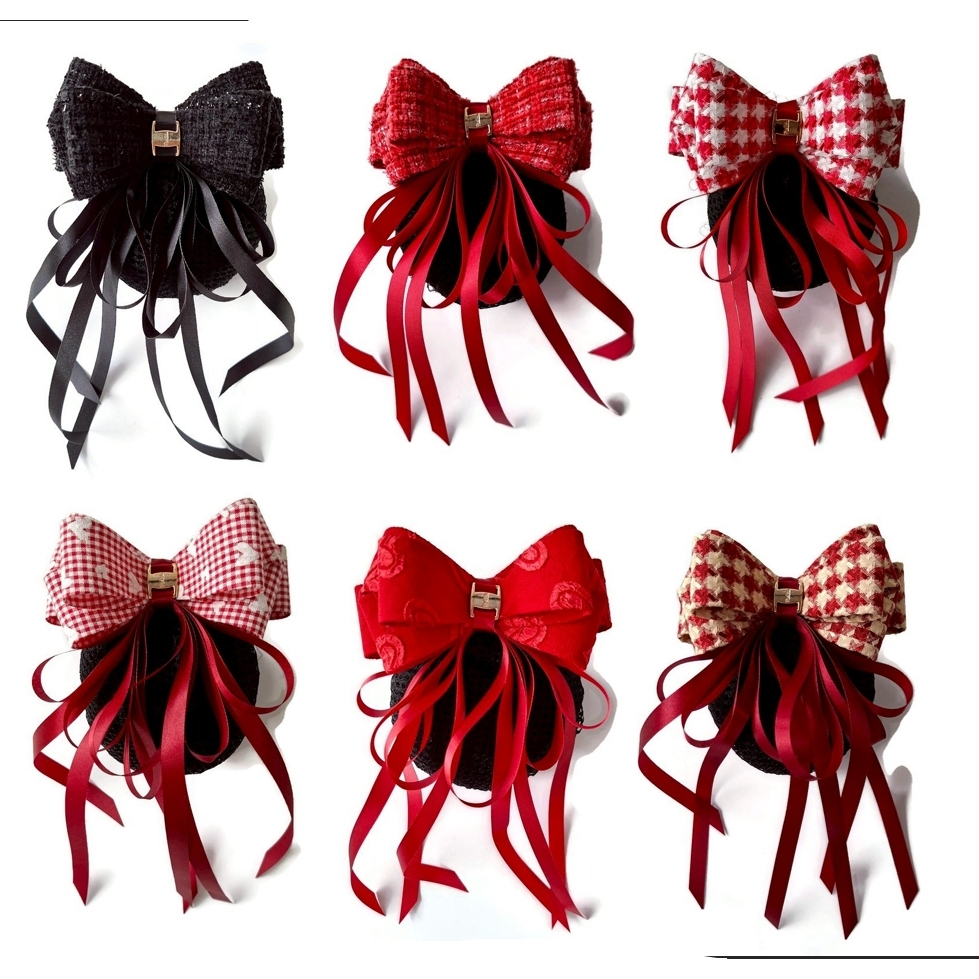 เน็ตโบว์ติดผม กิ๊บ 8 cm สี 4 โบว์เน็ตคลุมผม โบว์ติดผม คริสต์มาส ริบบิ้น แฟชั่น พยาบาล ข้าราชการ