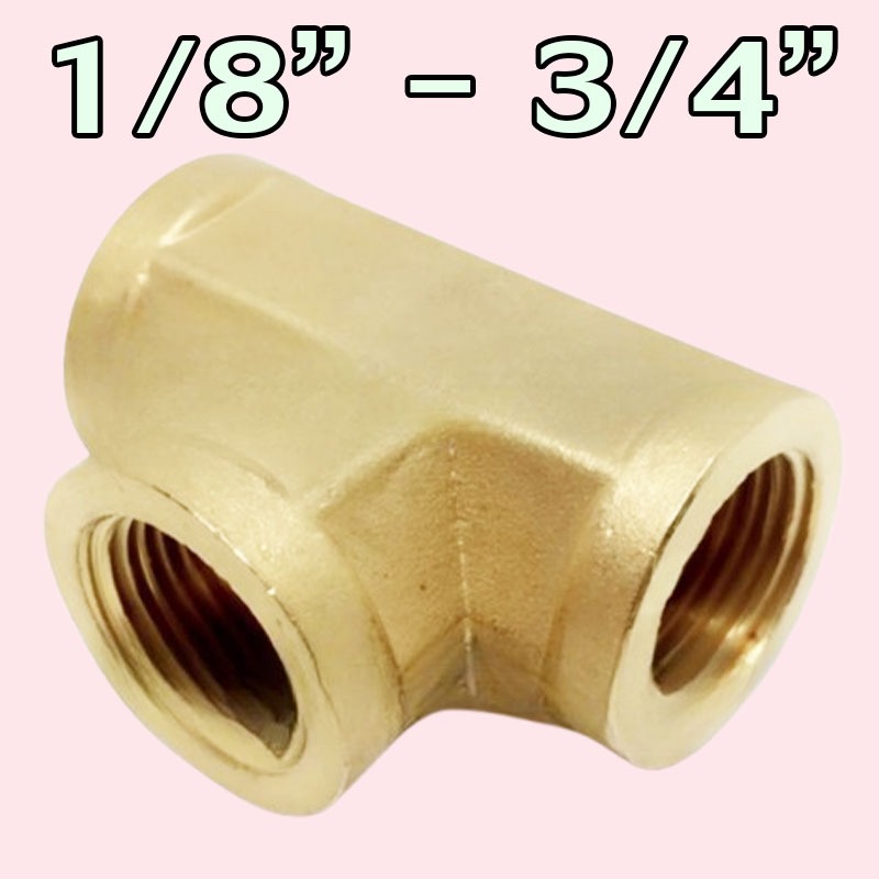 3700-2 1/8″ 3700-4 1/4″ 	3700-6 3/8″ 3700-8 1/2″ 	3700-12 3/4″ สามทางทองเหลืองรันทีตัวเมียสามด้าน