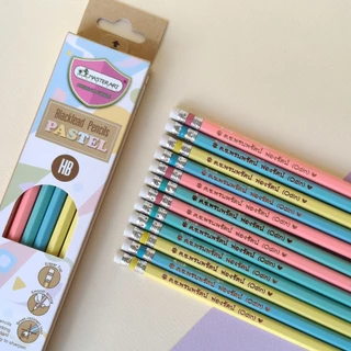 ดินสอไม้ HB สลักชื่อ MasterArt Pastel( 1กล่อง 12 แท่ง/สลักได้ 1 ชื่อ)