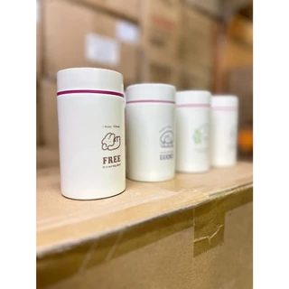 แก้วน้ำเก็บอุณหภูมิสแตนเลส 304 น่ารัก ขนาด 260ml ฝาปิดสนิทแน่น น้ำไม่หกก้นแก้วมียางซิริโคนกันลื่น