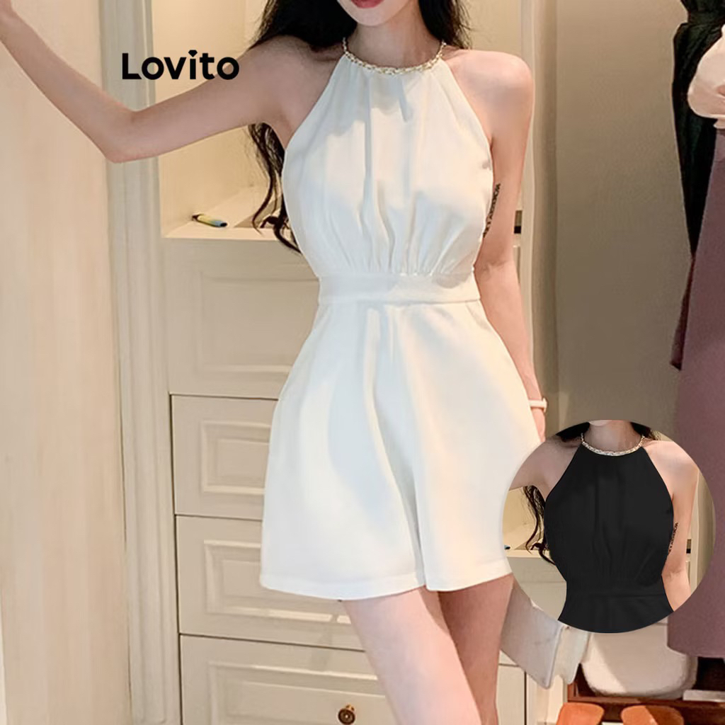 Lovito ชุดจั๊มสูทผู้หญิง