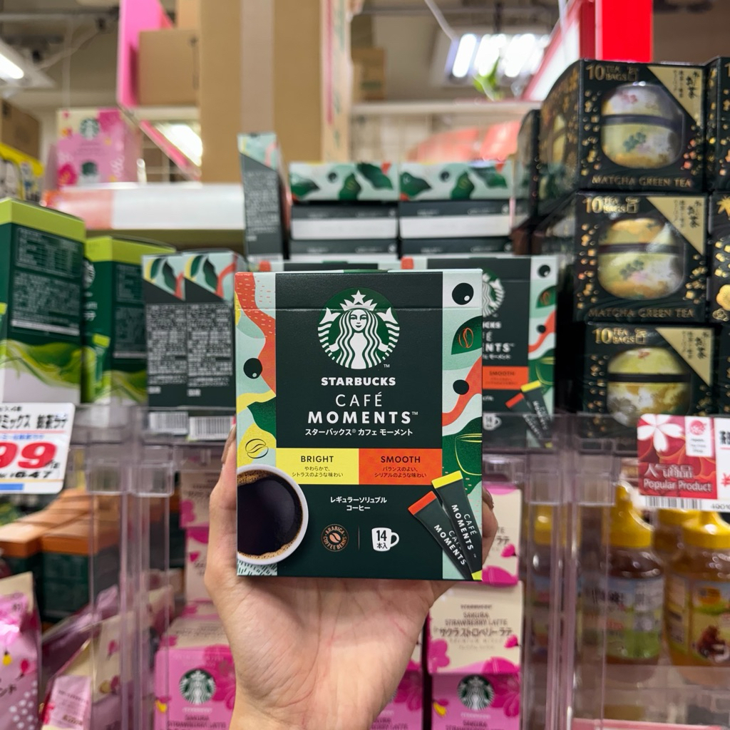 พร้อมส่งในไทย Starbucks Cafe Moment Smooth stick ผสม2รส 14ซอง กาแฟสำเร็จรูป พร้อมชงจากสตาร์บัคส์ญี่ปุ่น