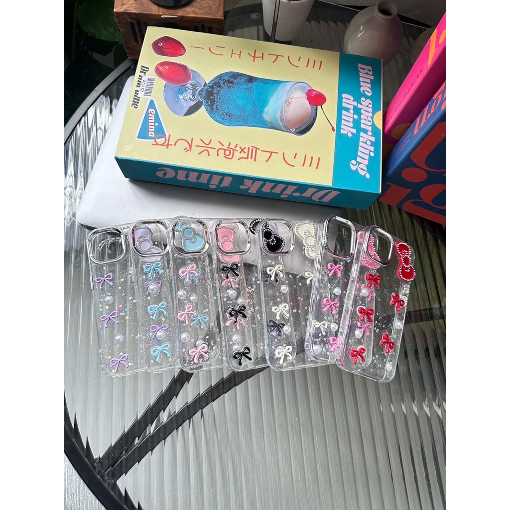 AD416 Set1เคสเรซิ่นโบว์มี7สีค่ะ สำหรับI11-15PM สินค้าพร้อมส่งคะ