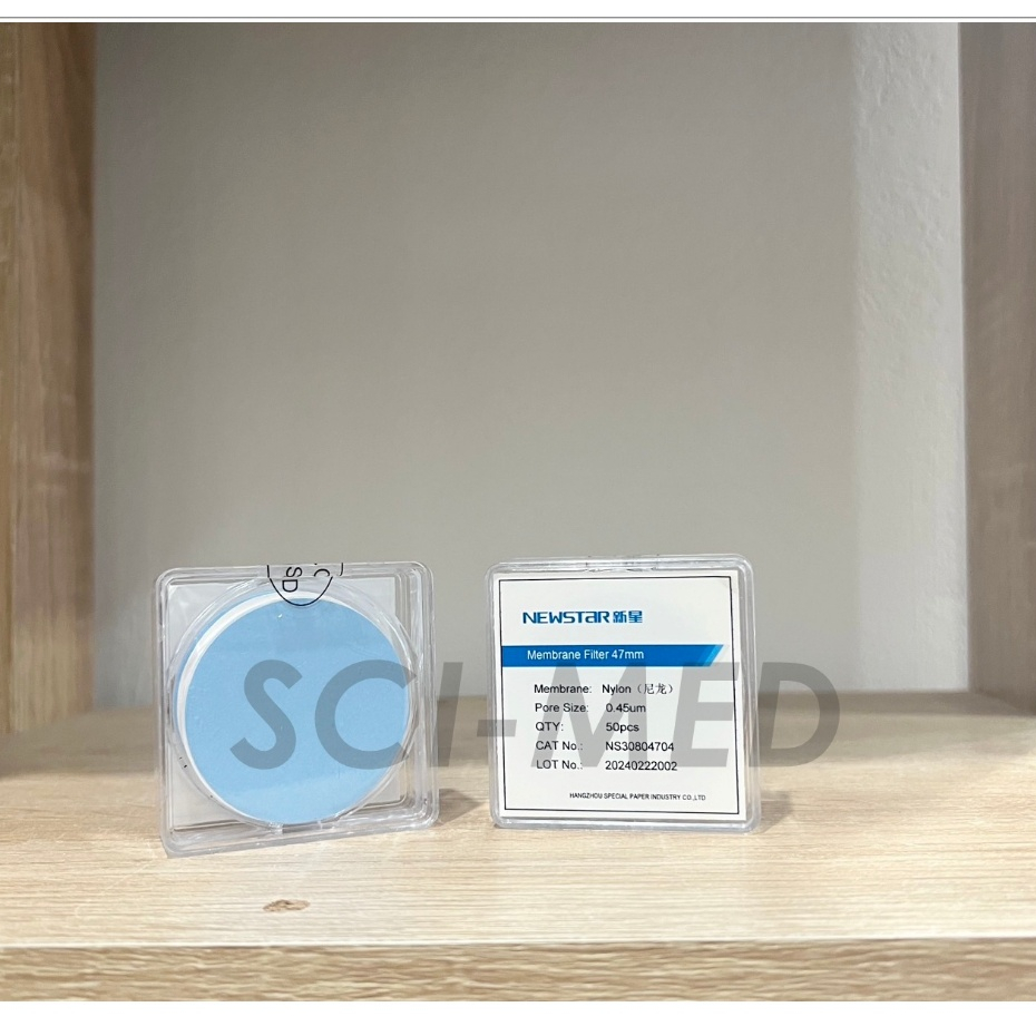 Nylon Membrane Filter 47mm ละเอียด 0.22um (50pcs/pK)