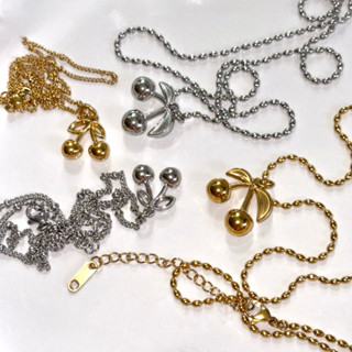 Piing me Stainless steel Cherry Pendant Necklace 🥣✨🍒 | สร้อย…