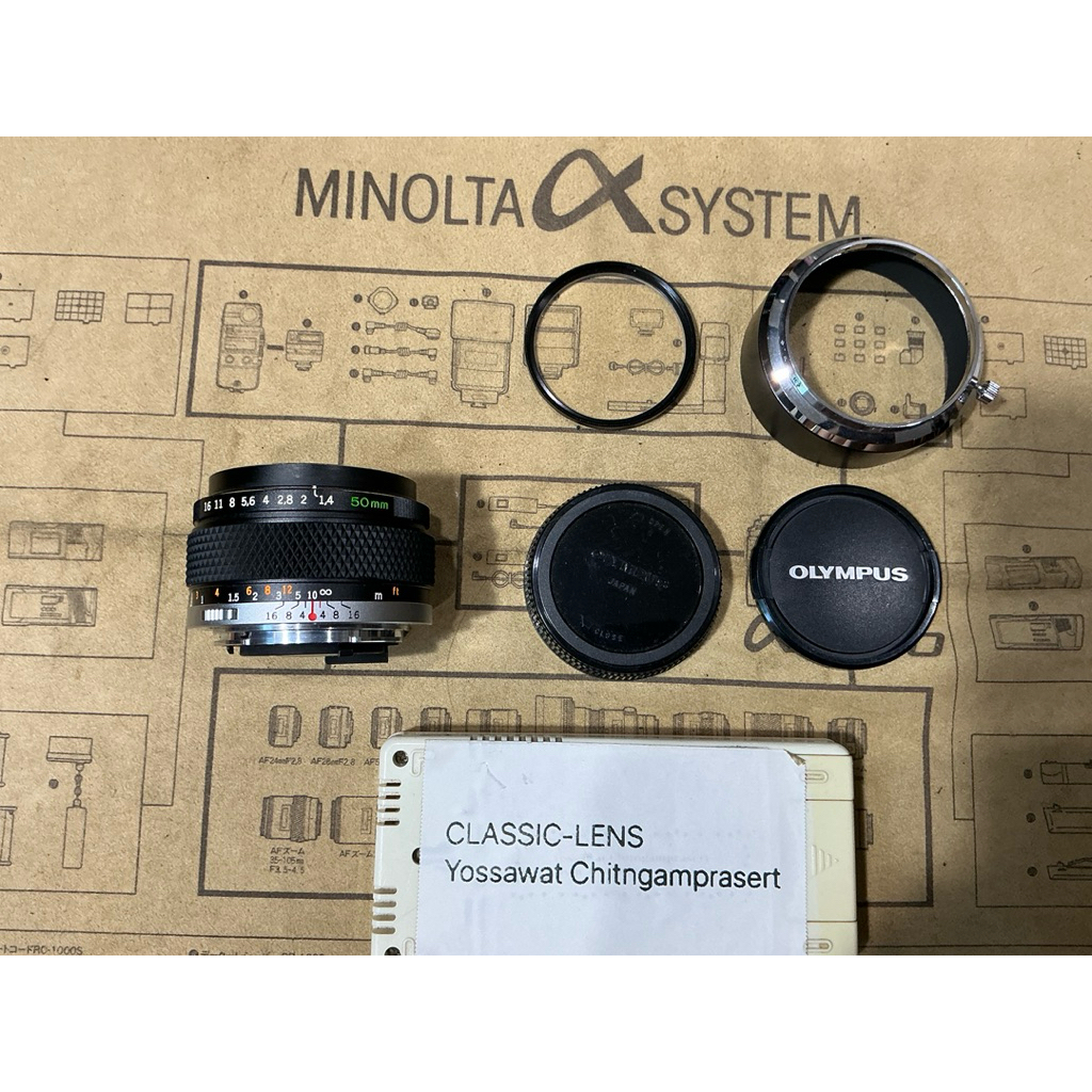 Olympus Auto-S 50mm F1.4 จมูกเงิน เลนส์ใส สภาพดี