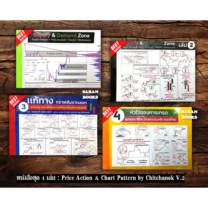 🔥พร้อมส่ง🔥หนังสือชุด 4 เล่ม : Price Action & Chart Pattern by Chitchanok V.2 ⚡