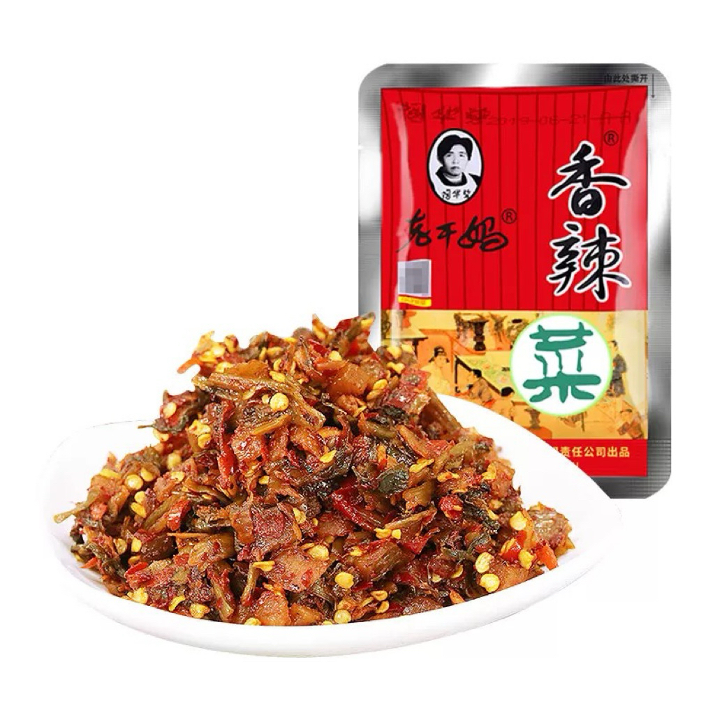 JI FENGผักดอง เหล่ากันมา (老干妈 香辣菜）ขนาด 60g ผักดองเหล่ากันมา รสเผ็ด กลิ่นหอม สามารถทานได้ทันทีหรือปรุงกับบะหมี่ก็อร่อย