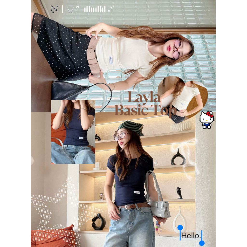 Layla Basic Top เสื้อยืดผ้าร่องเบสิกใส่ง่าย [ omind ]