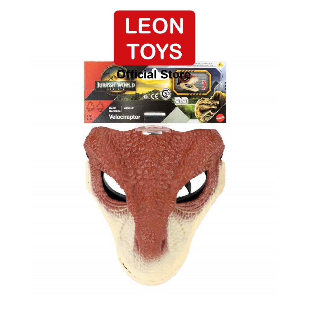 Jurassic World Rebirth Velociraptor Dinosaur Mask
