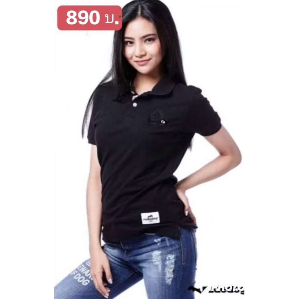 เสื้อโปโลสีดำRudedogของแท้