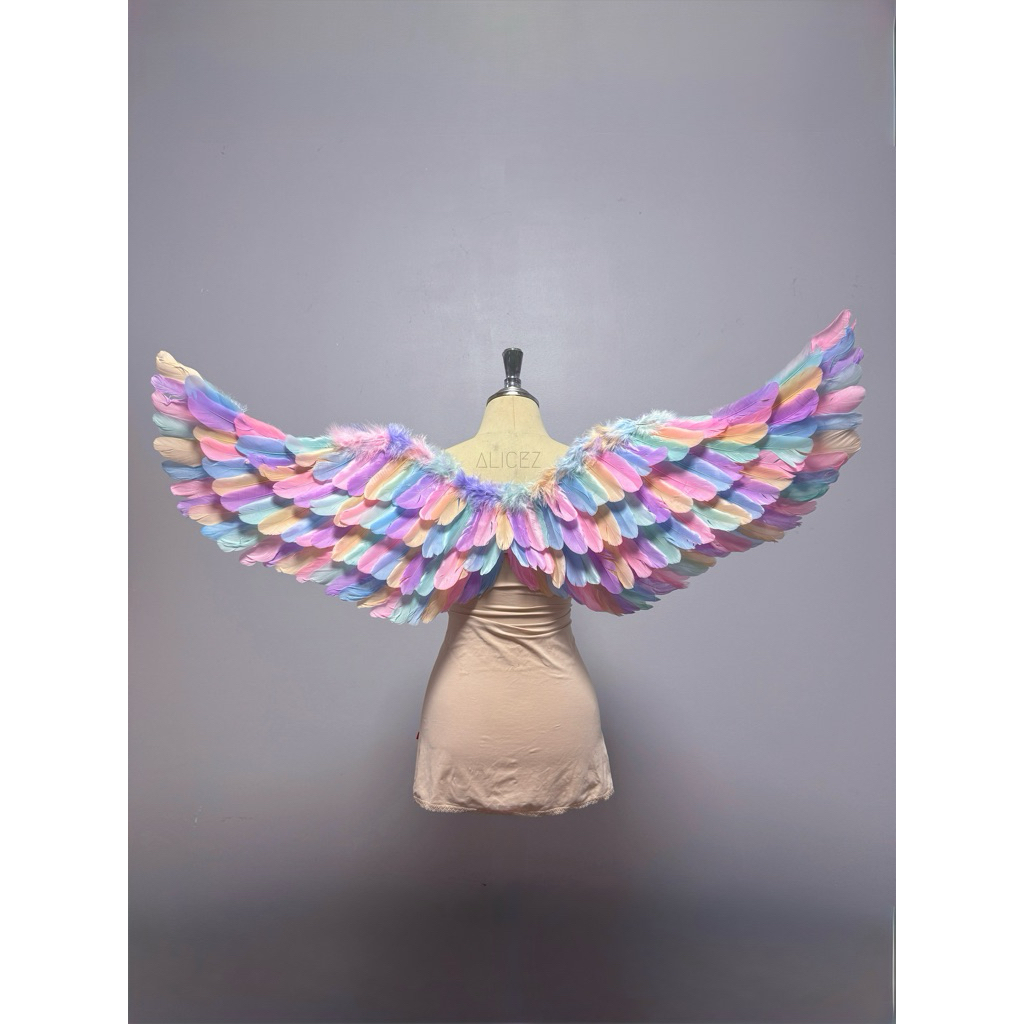 🇹🇭 ปีกนางฟ้าสีรุ้งพาสเทล ปีกยูนิคอร์น ปีกสีรุ้ง pride month ชุดสีรุ้ง