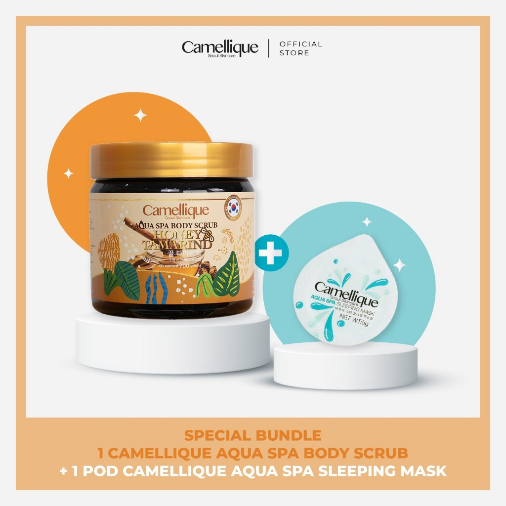 Aqua Spa Body Scrub Honey Tamarind+free 1 pods sleepingmask