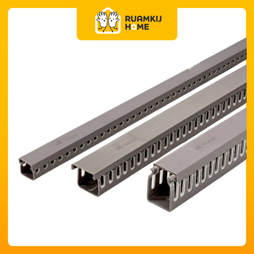 PRI รางเก็บสายไฟ สีเทา 1-2 เมตร WD รางไฟแบบโปร่ง