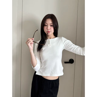 3/4 slit button top (3colors)