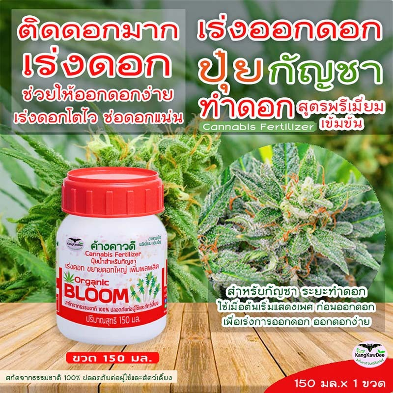 ปุ๋ยกัญ ทำดอก ค้างคาวดี(ของแท้)150มล ดอกดก เร่งดอกโตไว ช่อดอกแน่น เพิ่มรสชาติและกลิ่นหอม F2C-150ML