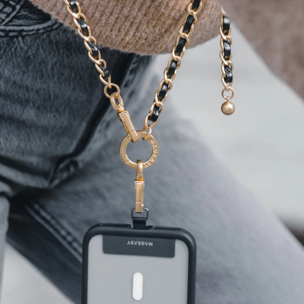 MAGEASY Leather Chain Adjustable Strap - Classic + Strap Card สายห้อยมือถือ สำหรับสะพายไหล่/คาดตัว - รูปที่ 7