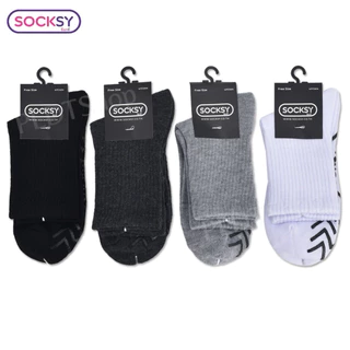 Socksy(แบบแพ็ค 6คู่)ถุงเท้ากันลื่นใส่ทำงาน ออกกำลังกายข้อสั้น ข้อกลาง ข้อยาว ผ้าดีเนื้อนุ่มมั่นใจของแท้ 100%รับจากโรงงาน