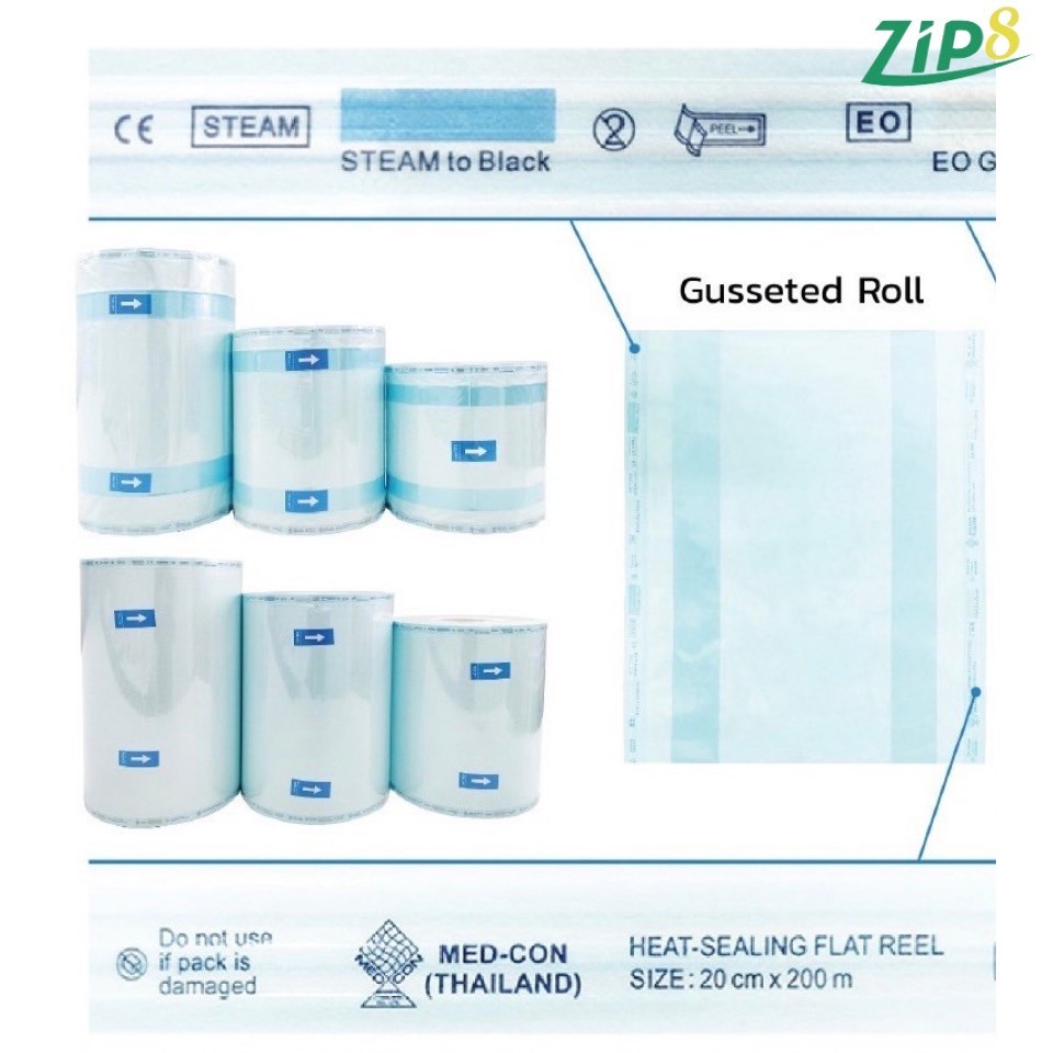 STERILIZATION GUSSETED ROLL 100M. (บรรจุภัณฑ์ฆ่าเชื้อแบบขอบซ้อน)