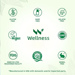 Wellness Multivitamin แคปซูลมัลติวิตามินพร้อมวิตามินและแร่ธาตุเพื่อพลังงาน สมอง หัวใจ ผิว สุขภาพดวงตา เสริมภูมิคุ้มกัน